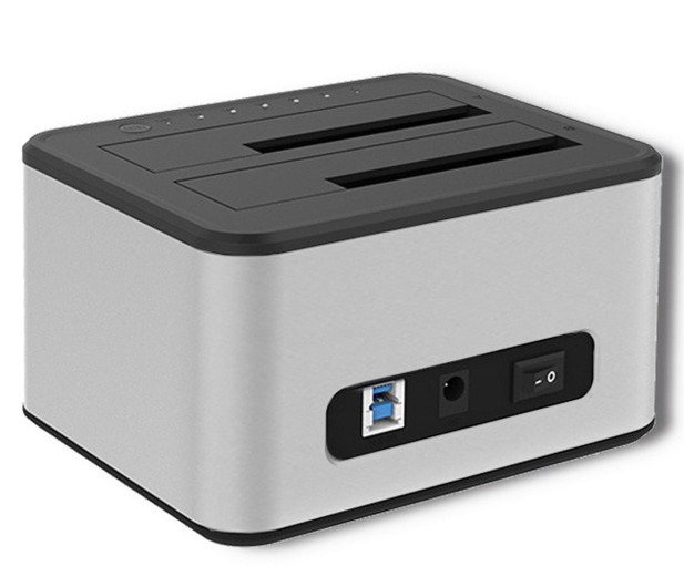 Qoltec Stacja dokująca dysków 2x HDD/SSD 2.5"/3.5" SATA/USB - 1324573 - zdjęcie 2